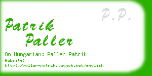 patrik paller business card